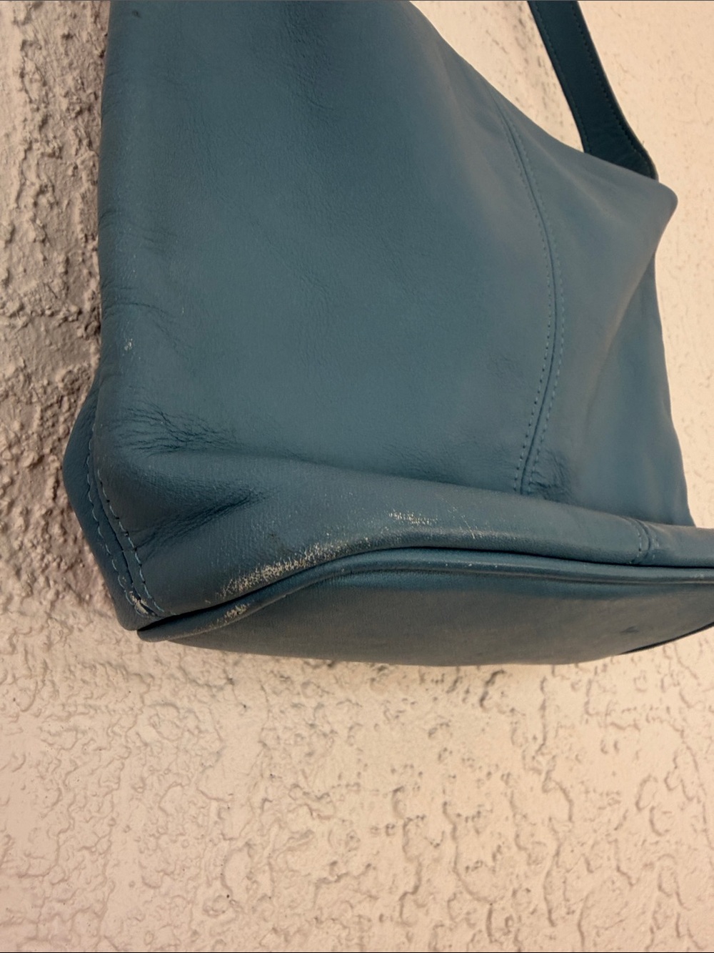 VINTAGE RARE Coach Soho Mini Bucket Bag (or Mini Lightweight Bag) TEAL color - Picture 4 of 14